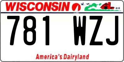 WI license plate 781WZJ