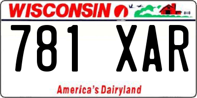 WI license plate 781XAR