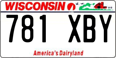 WI license plate 781XBY