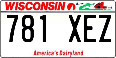 WI license plate 781XEZ