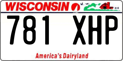 WI license plate 781XHP