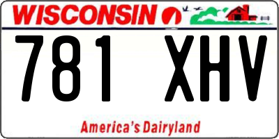 WI license plate 781XHV