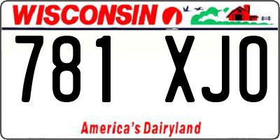 WI license plate 781XJO