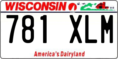 WI license plate 781XLM