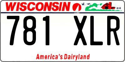 WI license plate 781XLR