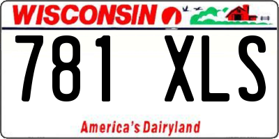 WI license plate 781XLS
