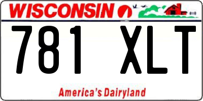 WI license plate 781XLT
