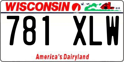 WI license plate 781XLW