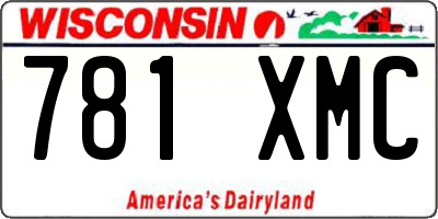 WI license plate 781XMC