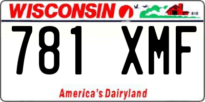 WI license plate 781XMF