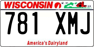 WI license plate 781XMJ
