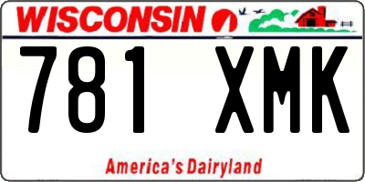 WI license plate 781XMK