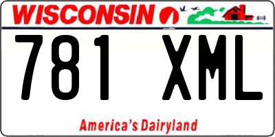 WI license plate 781XML