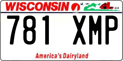 WI license plate 781XMP