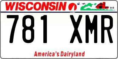 WI license plate 781XMR