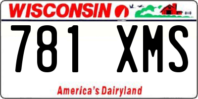 WI license plate 781XMS