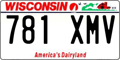 WI license plate 781XMV