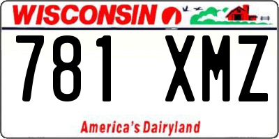 WI license plate 781XMZ