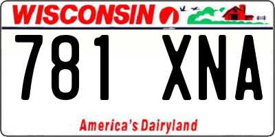 WI license plate 781XNA