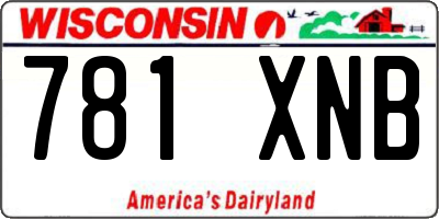 WI license plate 781XNB