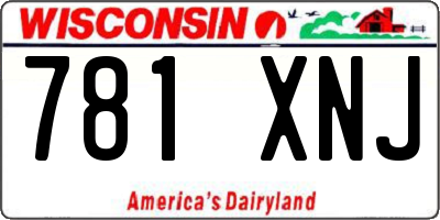 WI license plate 781XNJ