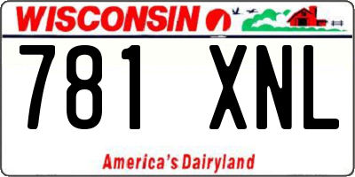 WI license plate 781XNL