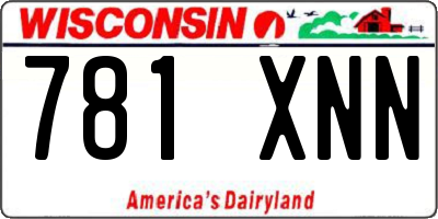 WI license plate 781XNN