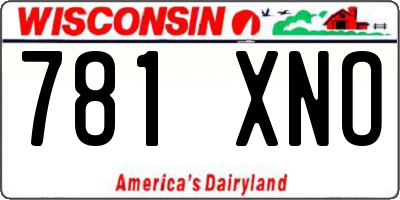 WI license plate 781XNO