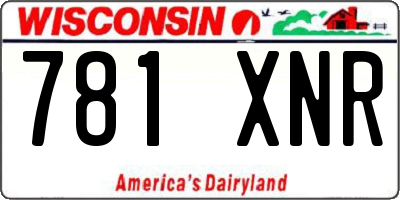 WI license plate 781XNR