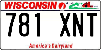 WI license plate 781XNT