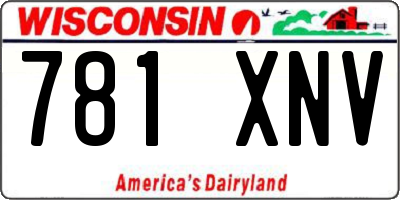 WI license plate 781XNV