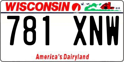 WI license plate 781XNW
