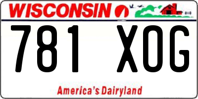 WI license plate 781XOG