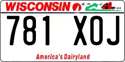 WI license plate 781XOJ