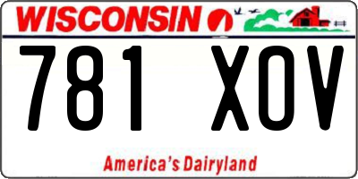 WI license plate 781XOV