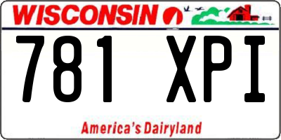 WI license plate 781XPI