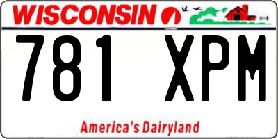 WI license plate 781XPM