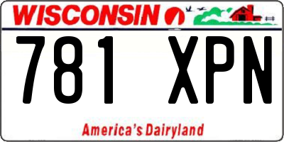 WI license plate 781XPN