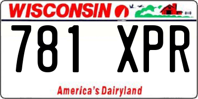 WI license plate 781XPR