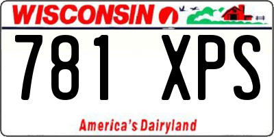 WI license plate 781XPS