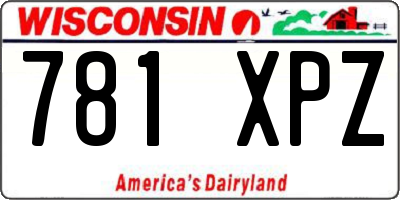 WI license plate 781XPZ