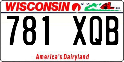 WI license plate 781XQB