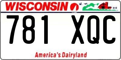 WI license plate 781XQC