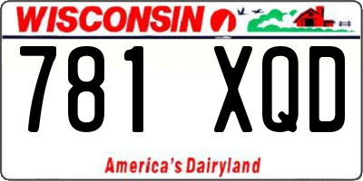 WI license plate 781XQD