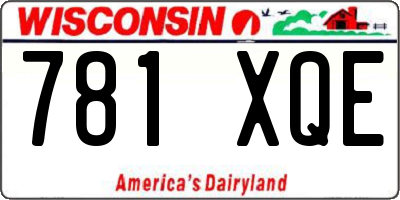 WI license plate 781XQE
