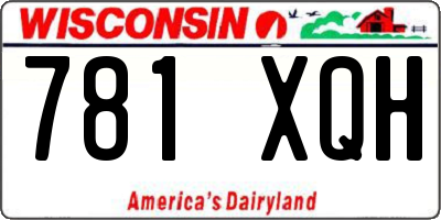 WI license plate 781XQH