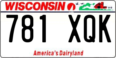 WI license plate 781XQK