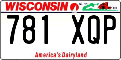 WI license plate 781XQP
