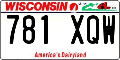 WI license plate 781XQW
