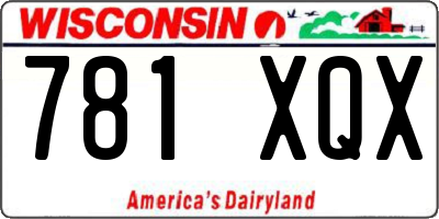 WI license plate 781XQX